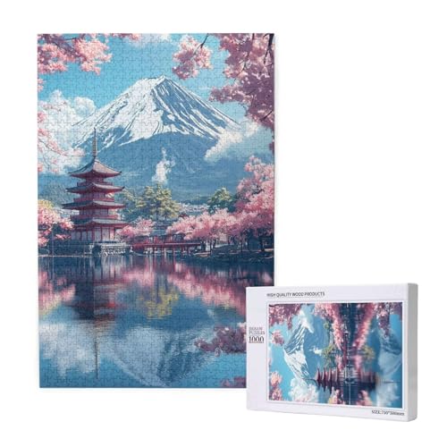 Puzzle Japan,Puzzle 2000 Teile Berg Holzpuzzle Erwachsene mit Geschenkbox und Poster,Schwieriges,Unterhaltsames,Herausforderndes,Geeignet für Anfänger ab 14 Jahren,Geschenke für Männer/Frauen M-1650 von Yeogcohe