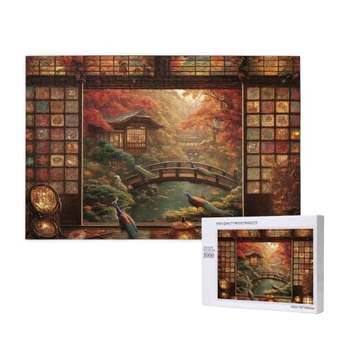 Puzzle Japan,Puzzle 2000 Teile Herbst Holzpuzzle Erwachsene mit Geschenkbox und Poster,Schwieriges,Unterhaltsames,Herausforderndes,Geeignet für Anfänger ab 14 Jahren,Geschenke für Männer/Frauen M-945 von Yeogcohe
