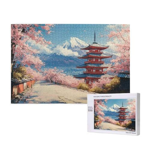 Puzzle Japan,Puzzle 4000 Teile Landschaft Holzpuzzle Erwachsene mit Geschenkbox,Schwieriges,Unterhaltsames,Herausforderndes,Geeignet für Anfänger ab 14 Jahren,Geschenke für Männer/Frauen M-665 von Yeogcohe