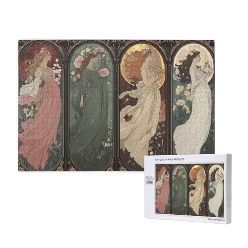 Puzzle Karikatur,Puzzle 1000 Teile Blume Holzpuzzle Erwachsene mit Geschenkbox und Poster,Schwieriges,Unterhaltsames,Herausforderndes,Geeignet für Anfänger ab 14 Jahren,Geschenke für Frauen M-166 Puzzle Karikatur,Puzzle 1000 Teile Blume Holzpuzzle Erwachsene mit Geschenkbox und Poster,Schwieriges,Unterhaltsames,Herausforderndes,Geeignet für Anfänger ab 14 Jahren,Geschenke für Frauen M-166 von Yeogcohe