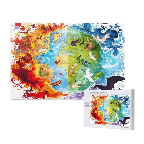Puzzle Karte,Puzzle 6000 Teile Tier Holzpuzzle Erwachsene mit Geschenkbox und Poster,Schwieriges,Unterhaltsames,Herausforderndes,Geeignet für Anfänger ab 14 Jahren,Geschenke für Männer/Frauen M-1014 Puzzle Karte,Puzzle 6000 Teile Tier Holzpuzzle Erwachsene mit Geschenkbox und Poster,Schwieriges,Unterhaltsames,Herausforderndes,Geeignet für Anfänger ab 14 Jahren,Geschenke für Männer/Frauen M-1014 von Yeogcohe