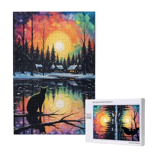 Puzzle Katze,Puzzle 300 Teile Mond Holzpuzzle Erwachsene mit Geschenkbox und Poster,Schwieriges, Unterhaltsames, Herausforderndes, Geeignet für Anfänger ab 14 Jahren,Geschenke für Männer/Frauen M-1560 Puzzle Katze,Puzzle 300 Teile Mond Holzpuzzle Erwachsene mit Geschenkbox und Poster,Schwieriges, Unterhaltsames, Herausforderndes, Geeignet für Anfänger ab 14 Jahren,Geschenke für Männer/Frauen M-1560 von Yeogcohe