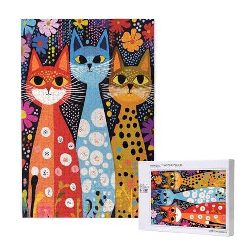 Puzzle Katze,Puzzle 300 Teile Tier Holzpuzzle Erwachsene mit Geschenkbox und Poster,Schwieriges, Unterhaltsames, Herausforderndes, Geeignet für Anfänger ab 14 Jahren,Geschenke für Männer/Frauen M-1599 Puzzle Katze,Puzzle 300 Teile Tier Holzpuzzle Erwachsene mit Geschenkbox und Poster,Schwieriges, Unterhaltsames, Herausforderndes, Geeignet für Anfänger ab 14 Jahren,Geschenke für Männer/Frauen M-1599 von Yeogcohe