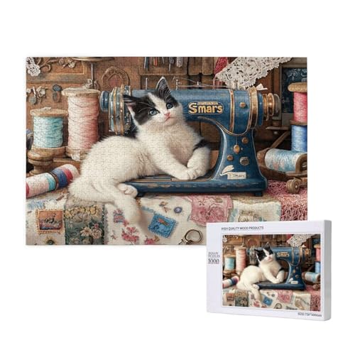 Puzzle Katze,Puzzle 4000 Teile Nähmaschine Holzpuzzle Erwachsene mit Geschenkbox,Schwieriges,Unterhaltsames,Herausforderndes,Geeignet für Anfänger ab 14 Jahren,Geschenke für Männer/Frauen M-270 Puzzle Katze,Puzzle 4000 Teile Nähmaschine Holzpuzzle Erwachsene mit Geschenkbox,Schwieriges,Unterhaltsames,Herausforderndes,Geeignet für Anfänger ab 14 Jahren,Geschenke für Männer/Frauen M-270 von Yeogcohe