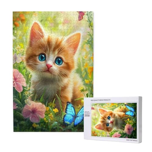 Puzzle Katze,Puzzle 4000 Teile Schmetterling Holzpuzzle Erwachsene mit Geschenkbox,Schwieriges,Unterhaltsames,Herausforderndes,Geeignet für Anfänger ab 14 Jahren,Geschenke für Männer/Frauen M-1416 Puzzle Katze,Puzzle 4000 Teile Schmetterling Holzpuzzle Erwachsene mit Geschenkbox,Schwieriges,Unterhaltsames,Herausforderndes,Geeignet für Anfänger ab 14 Jahren,Geschenke für Männer/Frauen M-1416 von Yeogcohe