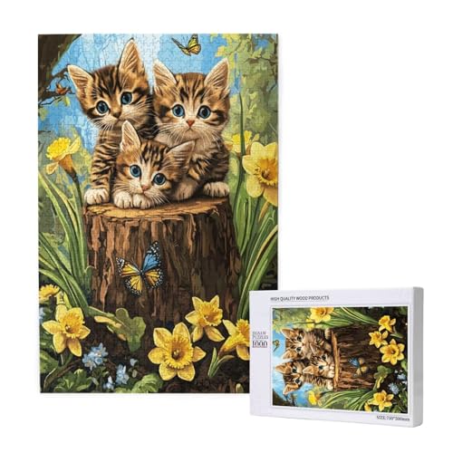 Puzzle Katze,Puzzle 6000 Teile Blume Holzpuzzle Erwachsene mit Geschenkbox und Poster,Schwieriges,Unterhaltsames,Herausforderndes,Geeignet für Anfänger ab 14 Jahren,Geschenke für Männer/Frauen M-1278 von Yeogcohe