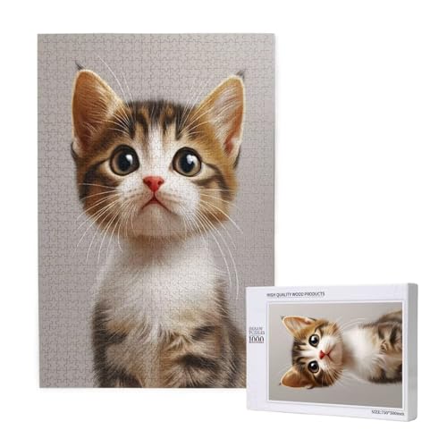 Puzzle Katze,Puzzle 6000 Teile Tier Holzpuzzle Erwachsene mit Geschenkbox und Poster,Schwieriges,Unterhaltsames,Herausforderndes,Geeignet für Anfänger ab 14 Jahren,Geschenke für Männer/Frauen M-1643 von Yeogcohe