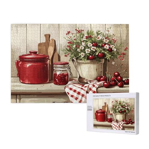 Puzzle Küche,Puzzle 6000 Teile Blume Holzpuzzle Erwachsene mit Geschenkbox und Poster,Schwieriges,Unterhaltsames,Herausforderndes,Geeignet für Anfänger ab 14 Jahren,Geschenke für Männer/Frauen M-379 von Yeogcohe