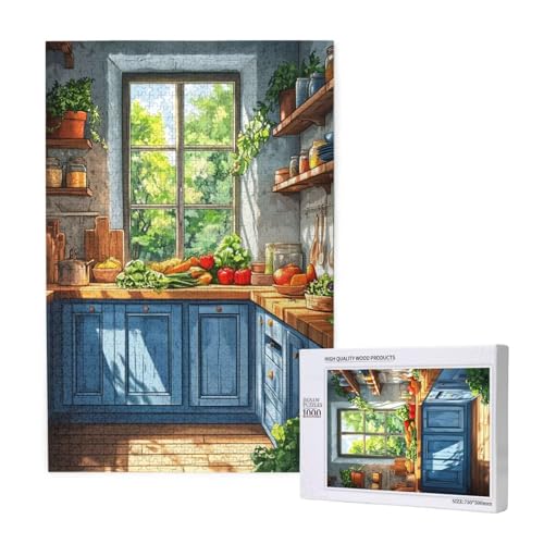 Puzzle Küche,Puzzle 6000 Teile Obst Holzpuzzle Erwachsene mit Geschenkbox und Poster,Schwieriges,Unterhaltsames,Herausforderndes,Geeignet für Anfänger ab 14 Jahren,Geschenke für Männer/Frauen M-1866 von Yeogcohe