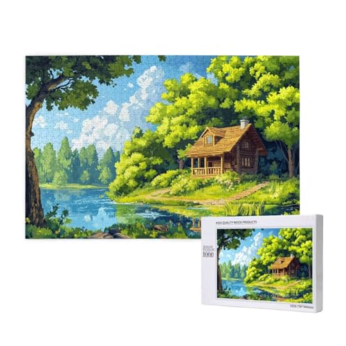 Puzzle Landschaft,Puzzle 1000 Teile Baum Holzpuzzle Erwachsene mit Geschenkbox und Poster,Schwieriges,Unterhaltsames,Herausforderndes,Geeignet für Anfänger ab 14 Jahren,Geschenke für Frauen M-391 von Yeogcohe