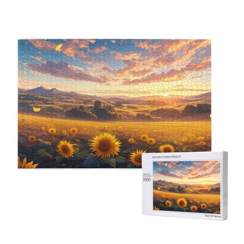 Puzzle Landschaft,Puzzle 1000 Teile Sonnenblume Holzpuzzle Erwachsene mit Geschenkbox,Schwieriges,Unterhaltsames,Herausforderndes,Geeignet für Anfänger ab 14 Jahren,Geschenke für Männer/Frauen M-151 Puzzle Landschaft,Puzzle 1000 Teile Sonnenblume Holzpuzzle Erwachsene mit Geschenkbox,Schwieriges,Unterhaltsames,Herausforderndes,Geeignet für Anfänger ab 14 Jahren,Geschenke für Männer/Frauen M-151 von Yeogcohe