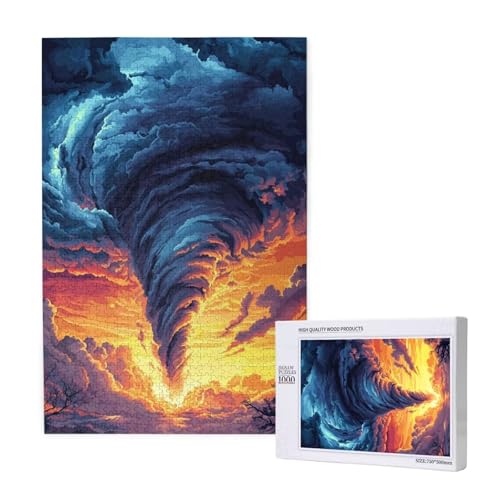 Puzzle Landschaft,Puzzle 4000 Teile Tornado Holzpuzzle Erwachsene mit Geschenkbox,Schwieriges,Unterhaltsames,Herausforderndes,Geeignet für Anfänger ab 14 Jahren,Geschenke für Männer/Frauen M-1827 von Yeogcohe