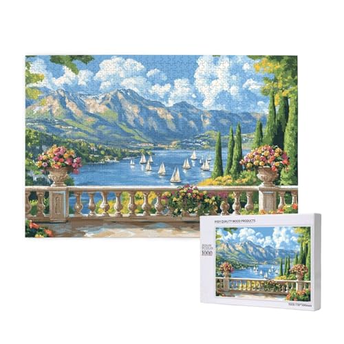 Puzzle Landschaft,Puzzle 6000 Teile Berg Holzpuzzle Erwachsene mit Geschenkbox und Poster,Schwieriges,Unterhaltsames,Herausforderndes,Geeignet für Anfänger ab 14 Jahren,Geschenke für Frauen M-451 von Yeogcohe
