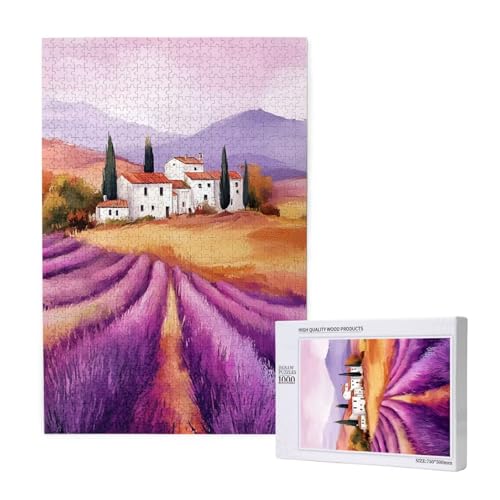 Puzzle Lavendel,Puzzle 1000 Teile Landschaft Holzpuzzle Erwachsene mit Geschenkbox,Schwieriges,Unterhaltsames,Herausforderndes,Geeignet für Anfänger ab 14 Jahren,Geschenke für Männer/Frauen M-1332 Puzzle Lavendel,Puzzle 1000 Teile Landschaft Holzpuzzle Erwachsene mit Geschenkbox,Schwieriges,Unterhaltsames,Herausforderndes,Geeignet für Anfänger ab 14 Jahren,Geschenke für Männer/Frauen M-1332 von Yeogcohe