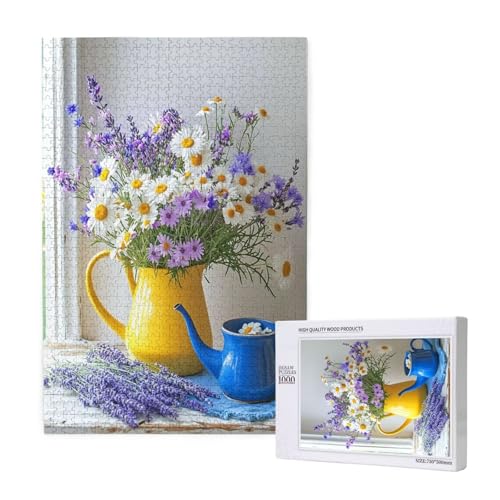 Puzzle Lavendel,Puzzle 6000 Teile Blume Holzpuzzle Erwachsene mit Geschenkbox und Poster,Schwieriges,Unterhaltsames,Herausforderndes,Geeignet für Anfänger ab 14 Jahren,Geschenke für Frauen M-1930 von Yeogcohe