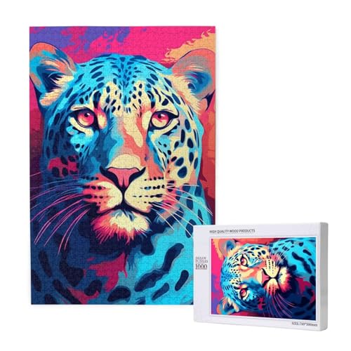 Puzzle Leopard,Puzzle 2000 Teile Tier Holzpuzzle Erwachsene mit Geschenkbox und Poster,Schwieriges,Unterhaltsames,Herausforderndes,Geeignet für Anfänger ab 14 Jahren,Geschenke für Männer/Frauen M-1467 von Yeogcohe