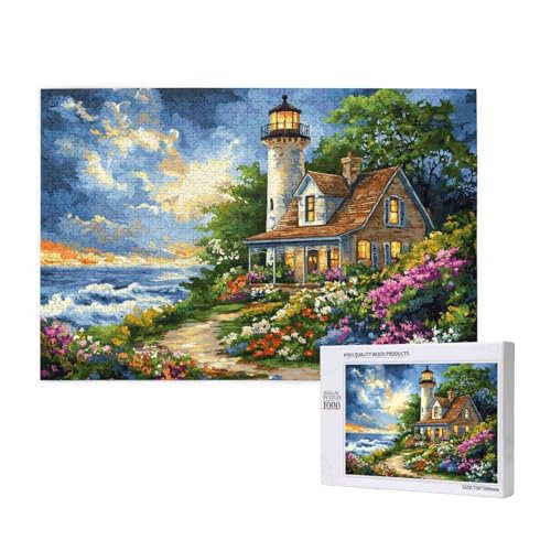 Puzzle Leuchtturm,Puzzle 1000 Teile Ozean Holzpuzzle Erwachsene mit Geschenkbox,Schwieriges,Unterhaltsames,Herausforderndes,Geeignet für Anfänger ab 14 Jahren,Geschenke für Männer/Frauen M-561 Puzzle Leuchtturm,Puzzle 1000 Teile Ozean Holzpuzzle Erwachsene mit Geschenkbox,Schwieriges,Unterhaltsames,Herausforderndes,Geeignet für Anfänger ab 14 Jahren,Geschenke für Männer/Frauen M-561 von Yeogcohe