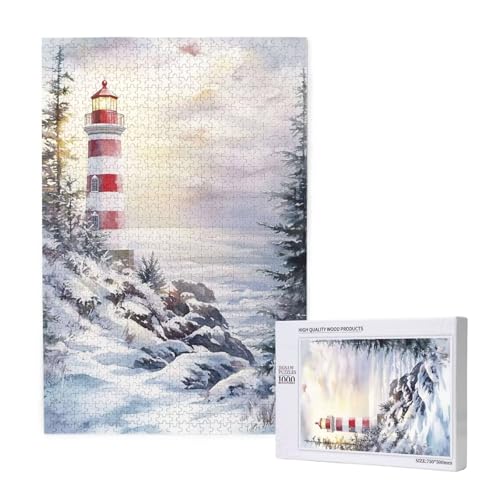 Puzzle Leuchtturm,Puzzle 300 Teile Winter Holzpuzzle Erwachsene mit Geschenkbox,Schwieriges,Unterhaltsames,Herausforderndes,Geeignet für Anfänger ab 14 Jahren,Geschenke für Männer/Frauen M-1512 Puzzle Leuchtturm,Puzzle 300 Teile Winter Holzpuzzle Erwachsene mit Geschenkbox,Schwieriges,Unterhaltsames,Herausforderndes,Geeignet für Anfänger ab 14 Jahren,Geschenke für Männer/Frauen M-1512 von Yeogcohe