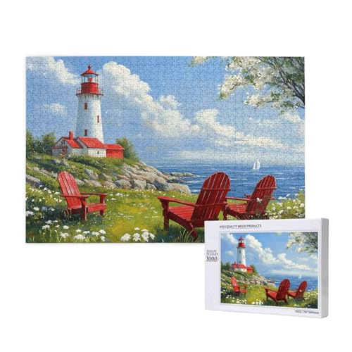 Puzzle Leuchtturm,Puzzle 6000 Teile Landschaft Holzpuzzle Erwachsene mit Geschenkbox,Schwieriges,Unterhaltsames,Herausforderndes,Geeignet für Anfänger ab 14 Jahren,Geschenke für Männer/Frauen M-684 von Yeogcohe