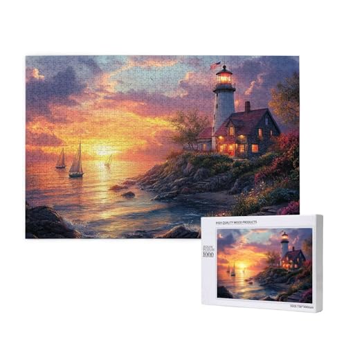 Puzzle Leuchtturm,Puzzle 6000 Teile Sonnenuntergang Holzpuzzle Erwachsene mit Geschenkbox,Schwieriges,Unterhaltsames,Herausforderndes,Geeignet für Anfänger ab 14 Jahren,Geschenke Männer/Frauen M-941 Puzzle Leuchtturm,Puzzle 6000 Teile Sonnenuntergang Holzpuzzle Erwachsene mit Geschenkbox,Schwieriges,Unterhaltsames,Herausforderndes,Geeignet für Anfänger ab 14 Jahren,Geschenke Männer/Frauen M-941 von Yeogcohe