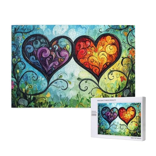 Puzzle Liebe,Puzzle 6000 Teile Retro Holzpuzzle Erwachsene mit Geschenkbox und Poster,Schwieriges,Unterhaltsames,Herausforderndes,Geeignet für Anfänger ab 14 Jahren,Geschenke für Männer/Frauen M-1027 von Yeogcohe