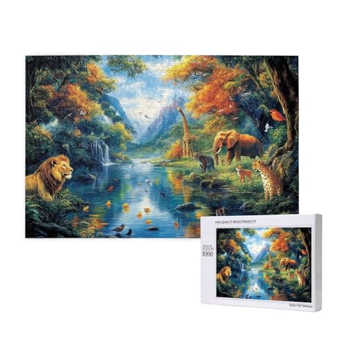 Puzzle Löwe,Puzzle 1000 Teile Landschaft Holzpuzzle Erwachsene mit Geschenkbox und Poster,Schwieriges,Unterhaltsames,Herausforderndes,Geeignet für Anfänger ab 14 Jahren,Geschenke für Frauen M-738 Puzzle Löwe,Puzzle 1000 Teile Landschaft Holzpuzzle Erwachsene mit Geschenkbox und Poster,Schwieriges,Unterhaltsames,Herausforderndes,Geeignet für Anfänger ab 14 Jahren,Geschenke für Frauen M-738 von Yeogcohe