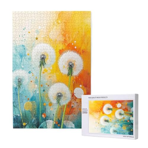 Puzzle Löwenzahn,Puzzle 2000 Teile Farbe Holzpuzzle Erwachsene mit Geschenkbox,Schwieriges,Unterhaltsames,Herausforderndes,Geeignet für Anfänger ab 14 Jahren,Geschenke für Männer/Frauen M-1697 von Yeogcohe