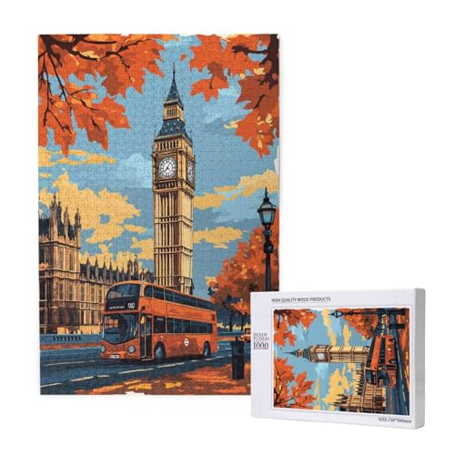 Puzzle London,Puzzle 2000 Teile Herbst Holzpuzzle Erwachsene mit Geschenkbox und Poster,Schwieriges,Unterhaltsames,Herausforderndes,Geeignet für Anfänger ab 14 Jahren,Geschenke für Frauen M-1617 Puzzle London,Puzzle 2000 Teile Herbst Holzpuzzle Erwachsene mit Geschenkbox und Poster,Schwieriges,Unterhaltsames,Herausforderndes,Geeignet für Anfänger ab 14 Jahren,Geschenke für Frauen M-1617 von Yeogcohe
