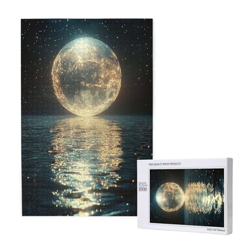 Puzzle Mond,Puzzle 2000 Teile Ozean Holzpuzzle Erwachsene mit Geschenkbox und Poster,Schwieriges,Unterhaltsames,Herausforderndes,Geeignet für Anfänger ab 14 Jahren,Geschenke für Männer/Frauen M-1539 von Yeogcohe