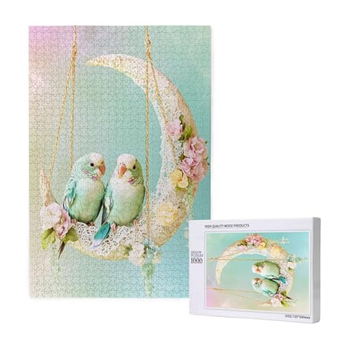Puzzle Mond,Puzzle 2000 Teile Vogel Holzpuzzle Erwachsene mit Geschenkbox und Poster,Schwieriges,Unterhaltsames,Herausforderndes,Geeignet für Anfänger ab 14 Jahren,Geschenke für Männer/Frauen M-1919 von Yeogcohe