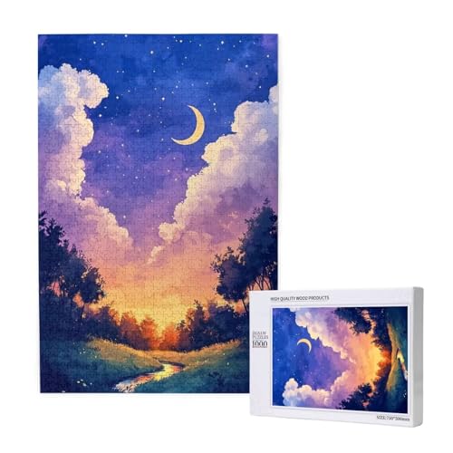 Puzzle Mond,Puzzle 4000 Teile Landschaft Holzpuzzle Erwachsene mit Geschenkbox,Schwieriges,Unterhaltsames,Herausforderndes,Geeignet für Anfänger ab 14 Jahren,Geschenke für Männer/Frauen M-1894 von Yeogcohe
