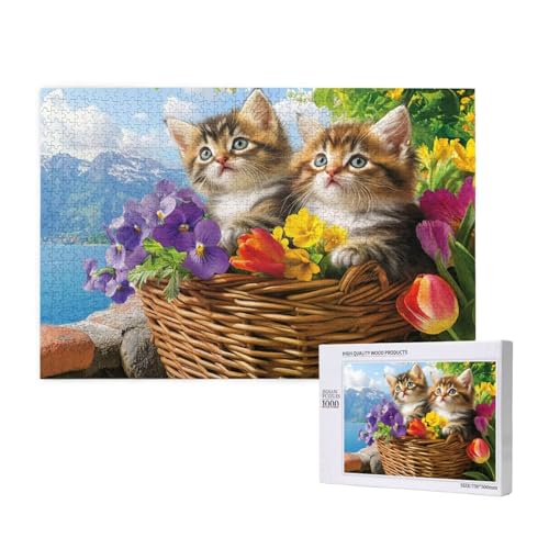 Puzzle Niedlich,Puzzle 1000 Teile Katze Holzpuzzle Erwachsene mit Geschenkbox und Poster,Schwieriges,Unterhaltsames,Herausforderndes,Geeignet für Anfänger ab 14 Jahren,Geschenke für Frauen M-986 Puzzle Niedlich,Puzzle 1000 Teile Katze Holzpuzzle Erwachsene mit Geschenkbox und Poster,Schwieriges,Unterhaltsames,Herausforderndes,Geeignet für Anfänger ab 14 Jahren,Geschenke für Frauen M-986 von Yeogcohe