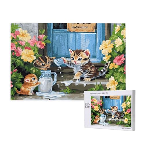 Puzzle Niedlich,Puzzle 2000 Teile Katze Holzpuzzle Erwachsene mit Geschenkbox und Poster,Schwieriges,Unterhaltsames,Herausforderndes,Geeignet für Anfänger ab 14 Jahren,Geschenke für Frauen M-384 Puzzle Niedlich,Puzzle 2000 Teile Katze Holzpuzzle Erwachsene mit Geschenkbox und Poster,Schwieriges,Unterhaltsames,Herausforderndes,Geeignet für Anfänger ab 14 Jahren,Geschenke für Frauen M-384 von Yeogcohe