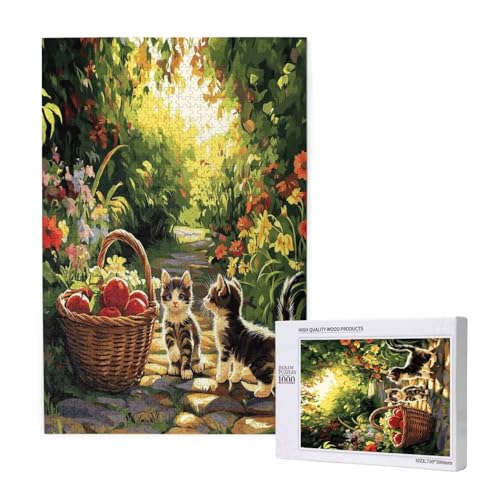 Puzzle Obst,Puzzle 2000 Teile Katze Holzpuzzle Erwachsene mit Geschenkbox und Poster,Schwieriges,Unterhaltsames,Herausforderndes,Geeignet für Anfänger ab 14 Jahren,Geschenke für Männer/Frauen M-1112 von Yeogcohe