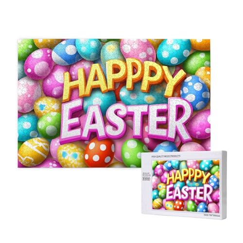 Puzzle Ostern,Puzzle 2000 Teile Ostereier Holzpuzzle Erwachsene mit Geschenkbox,Schwieriges,Unterhaltsames,Herausforderndes,Geeignet für Anfänger ab 14 Jahren,Geschenke für Männer/Frauen M-461 von Yeogcohe