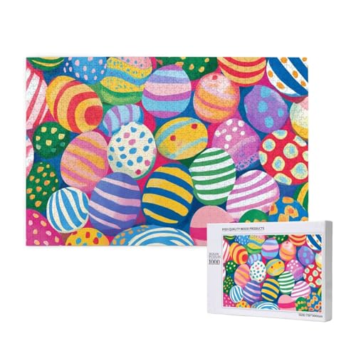 Puzzle Ostern,Puzzle 4000 Teile Ostereier Holzpuzzle Erwachsene mit Geschenkbox,Schwieriges,Unterhaltsames,Herausforderndes,Geeignet für Anfänger ab 14 Jahren,Geschenke für Männer/Frauen M-583 von Yeogcohe