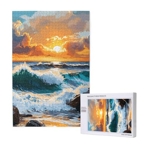 Puzzle Ozean,Puzzle 6000 Teile Sonnenuntergang Holzpuzzle Erwachsene mit Geschenkbox,Schwieriges,Unterhaltsames,Herausforderndes,Geeignet für Anfänger ab 14 Jahren,Geschenke für Männer/Frauen M-1450 von Yeogcohe