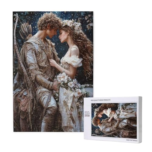 Puzzle Paar,Puzzle 1000 Teile Blume Holzpuzzle Erwachsene mit Geschenkbox und Poster,Schwieriges,Unterhaltsames,Herausforderndes,Geeignet für Anfänger ab 14 Jahren,Geschenke für Männer/Frauen M-1611 von Yeogcohe