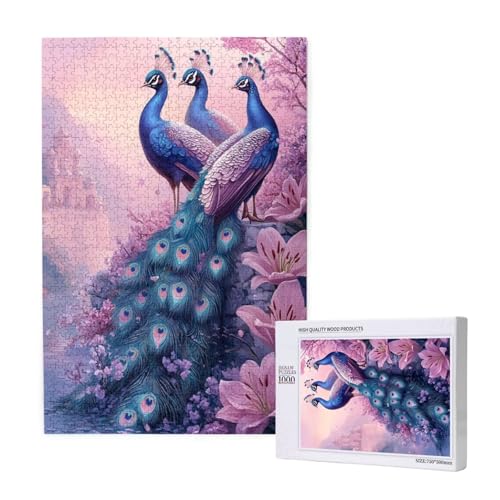 Puzzle Pfau,Puzzle 1000 Teile Blume Holzpuzzle Erwachsene mit Geschenkbox und Poster,Schwieriges,Unterhaltsames,Herausforderndes,Geeignet für Anfänger ab 14 Jahren,Geschenke für Männer/Frauen M-1927 Puzzle Pfau,Puzzle 1000 Teile Blume Holzpuzzle Erwachsene mit Geschenkbox und Poster,Schwieriges,Unterhaltsames,Herausforderndes,Geeignet für Anfänger ab 14 Jahren,Geschenke für Männer/Frauen M-1927 von Yeogcohe