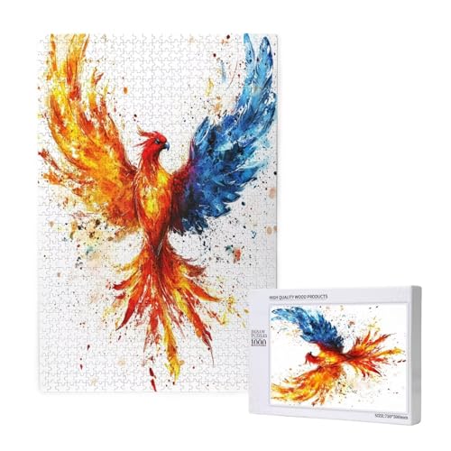 Puzzle Phönix,Puzzle 6000 Teile Tier Holzpuzzle Erwachsene mit Geschenkbox und Poster,Schwieriges,Unterhaltsames,Herausforderndes,Geeignet für Anfänger ab 14 Jahren,Geschenke für Männer/Frauen M-1857 von Yeogcohe
