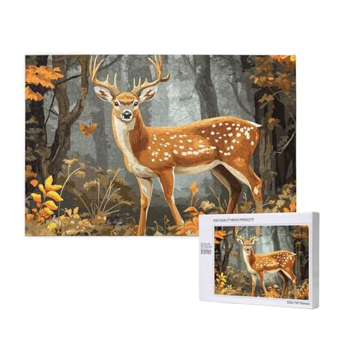 Puzzle Reh,Puzzle 300 Teile Tier Holzpuzzle Erwachsene mit Geschenkbox und Poster,Schwieriges - Unterhaltsames - Herausforderndes - Geeignet für Anfänger ab 14 Jahren,Geschenke für Männer/Frauen M-362 Puzzle Reh,Puzzle 300 Teile Tier Holzpuzzle Erwachsene mit Geschenkbox und Poster,Schwieriges - Unterhaltsames - Herausforderndes - Geeignet für Anfänger ab 14 Jahren,Geschenke für Männer/Frauen M-362 von Yeogcohe