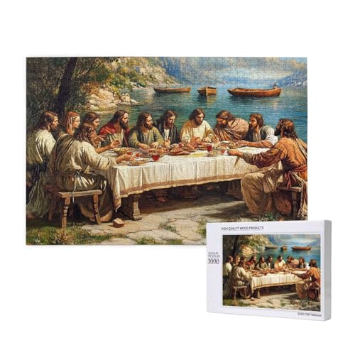 Puzzle Religion,Puzzle 1000 Teile Das letzte Abendmahl Holzpuzzle Erwachsene mit Geschenkbox,Schwieriges,Unterhaltsames,Herausforderndes,Geeignet für Anfänger ab 14 Jahren,Geschenke Frauen M-277 Puzzle Religion,Puzzle 1000 Teile Das letzte Abendmahl Holzpuzzle Erwachsene mit Geschenkbox,Schwieriges,Unterhaltsames,Herausforderndes,Geeignet für Anfänger ab 14 Jahren,Geschenke Frauen M-277 von Yeogcohe
