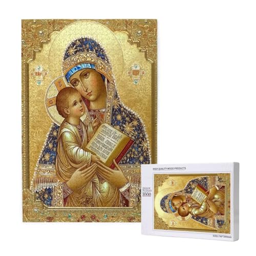 Puzzle Religion,Puzzle 1000 Teile Gott Holzpuzzle Erwachsene mit Geschenkbox und Poster,Schwieriges,Unterhaltsames,Herausforderndes,Geeignet für Anfänger ab 14 Jahren,Geschenke für Frauen M-1906 von Yeogcohe