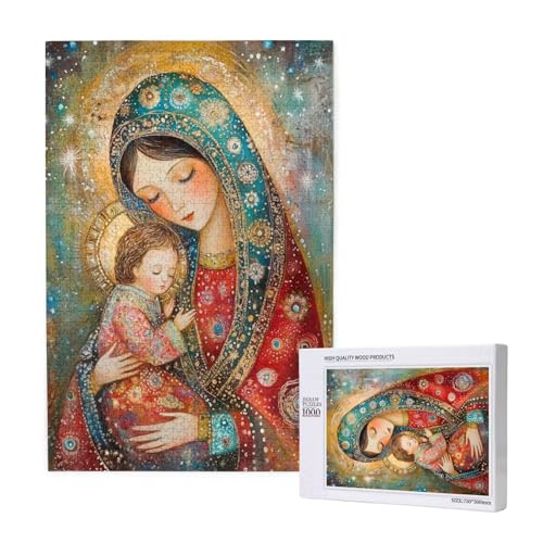 Puzzle Religion,Puzzle 4000 Teile Engel Holzpuzzle Erwachsene mit Geschenkbox und Poster,Schwieriges,Unterhaltsames,Herausforderndes,Geeignet für Anfänger ab 14 Jahren,Geschenke für Frauen M-1779 von Yeogcohe