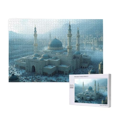 Puzzle Religion,Puzzle 6000 Teile Islam Holzpuzzle Erwachsene mit Geschenkbox und Poster,Schwieriges,Unterhaltsames,Herausforderndes,Geeignet für Anfänger ab 14 Jahren,Geschenke für Frauen M-687 von Yeogcohe