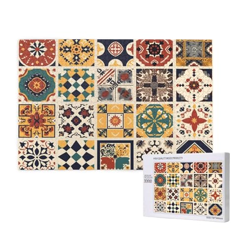 Puzzle Retro,Puzzle 300 Teile Böhmen Holzpuzzle Erwachsene mit Geschenkbox und Poster,Schwieriges,Unterhaltsames,Herausforderndes,Geeignet für Anfänger ab 14 Jahren,Geschenke für Männer/Frauen M-842 von Yeogcohe