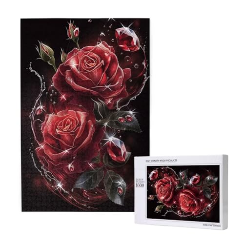 Puzzle Rose,Puzzle 6000 Teile Blume Holzpuzzle Erwachsene mit Geschenkbox und Poster,Schwieriges,Unterhaltsames,Herausforderndes,Geeignet für Anfänger ab 14 Jahren,Geschenke für Männer/Frauen M-1099 von Yeogcohe