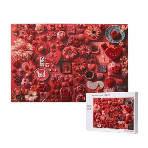 Puzzle Rot,Puzzle 2000 Teile Blume Holzpuzzle Erwachsene mit Geschenkbox und Poster,Schwieriges, Unterhaltsames, Herausforderndes, Geeignet für Anfänger ab 14 Jahren,Geschenke für Männer/Frauen M-302 Puzzle Rot,Puzzle 2000 Teile Blume Holzpuzzle Erwachsene mit Geschenkbox und Poster,Schwieriges, Unterhaltsames, Herausforderndes, Geeignet für Anfänger ab 14 Jahren,Geschenke für Männer/Frauen M-302 von Yeogcohe