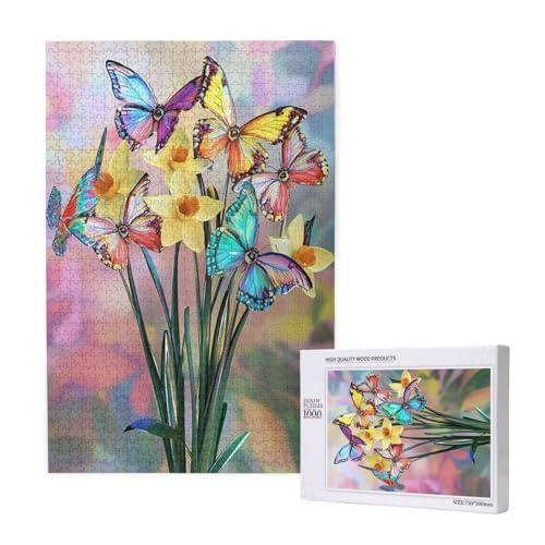 Puzzle Schmetterling,Puzzle 1000 Teile Blume Holzpuzzle Erwachsene mit Geschenkbox,Schwieriges,Unterhaltsames,Herausforderndes,Geeignet für Anfänger ab 14 Jahren,Geschenke für Männer/Frauen M-1438 Puzzle Schmetterling,Puzzle 1000 Teile Blume Holzpuzzle Erwachsene mit Geschenkbox,Schwieriges,Unterhaltsames,Herausforderndes,Geeignet für Anfänger ab 14 Jahren,Geschenke für Männer/Frauen M-1438 von Yeogcohe