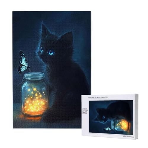 Puzzle Schmetterling,Puzzle 2000 Teile Katze Holzpuzzle Erwachsene mit Geschenkbox,Schwieriges,Unterhaltsames,Herausforderndes,Geeignet für Anfänger ab 14 Jahren,Geschenke für Männer/Frauen M-1973 von Yeogcohe